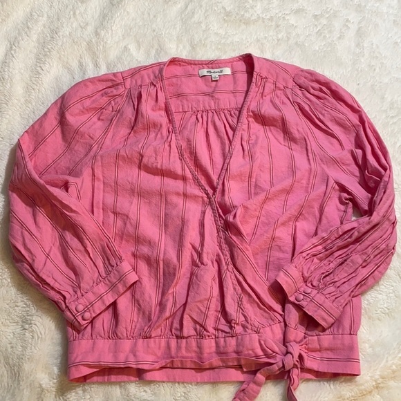 Pink Striped‎ Madewell Top - Picture 1 of 7